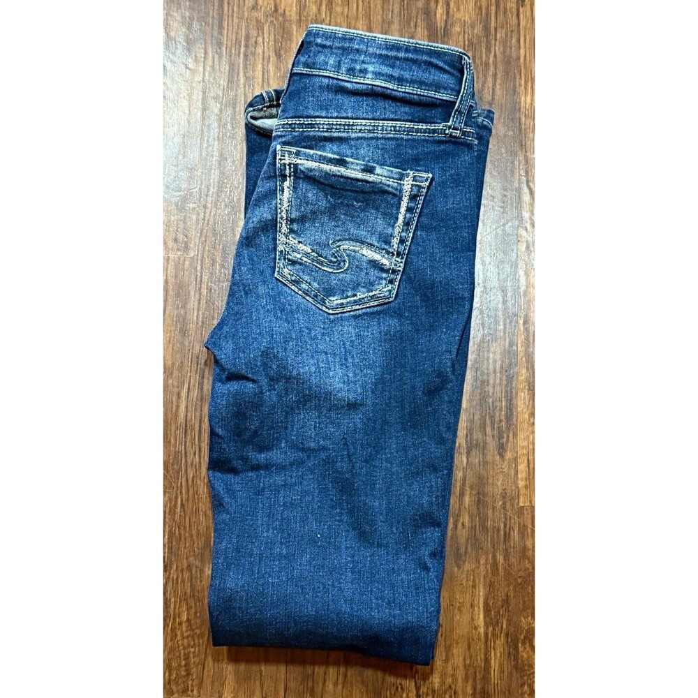 Silver Jeans Co. Suki Women’s Bootcut Jeans 25 X 33 Dark Wash Blue Denim Long